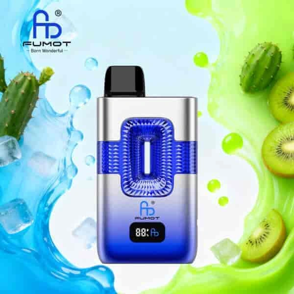 Fumot ECO 2 in 1 50K Double Flavors Smart Display 21 cactus ice cactus kiwi vape flavor design with device artwork and matching product packaging.