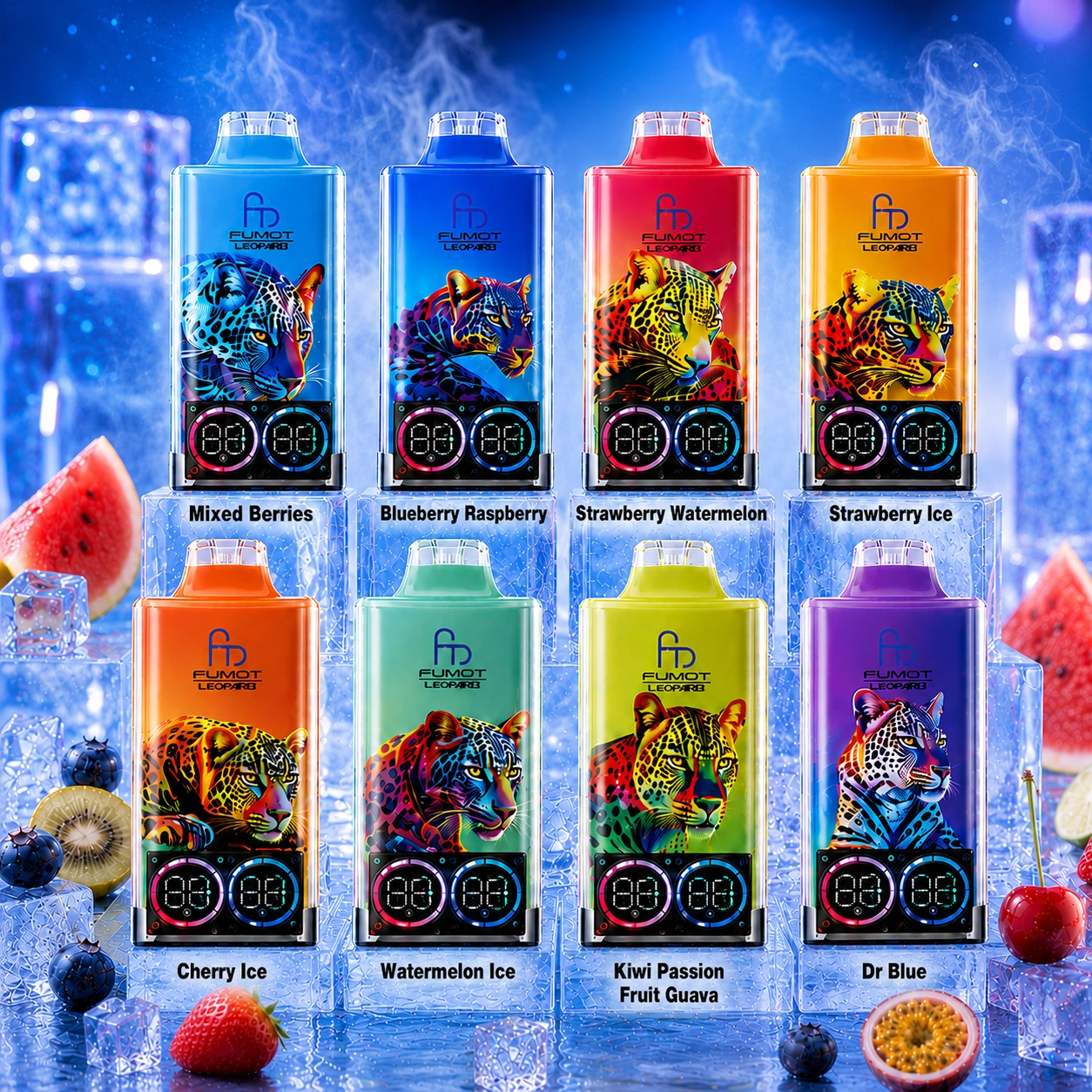 Fumot Leopard 40K Disposable Vape – 40,000 Puffs, Dual Mesh & RGB Light
