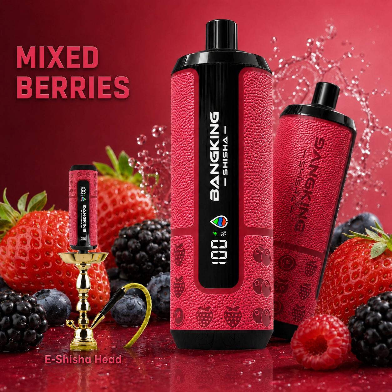Bang King Shisha 60K DTL e-shisha disposable vape with Mixed Berries flavor
