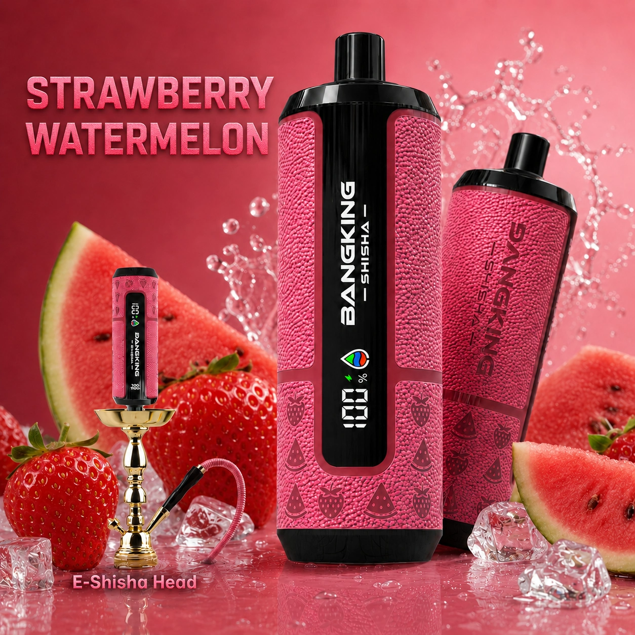 Bang King Shisha 60K DTL e-shisha disposable vape with Strawberry Watermelon flavor