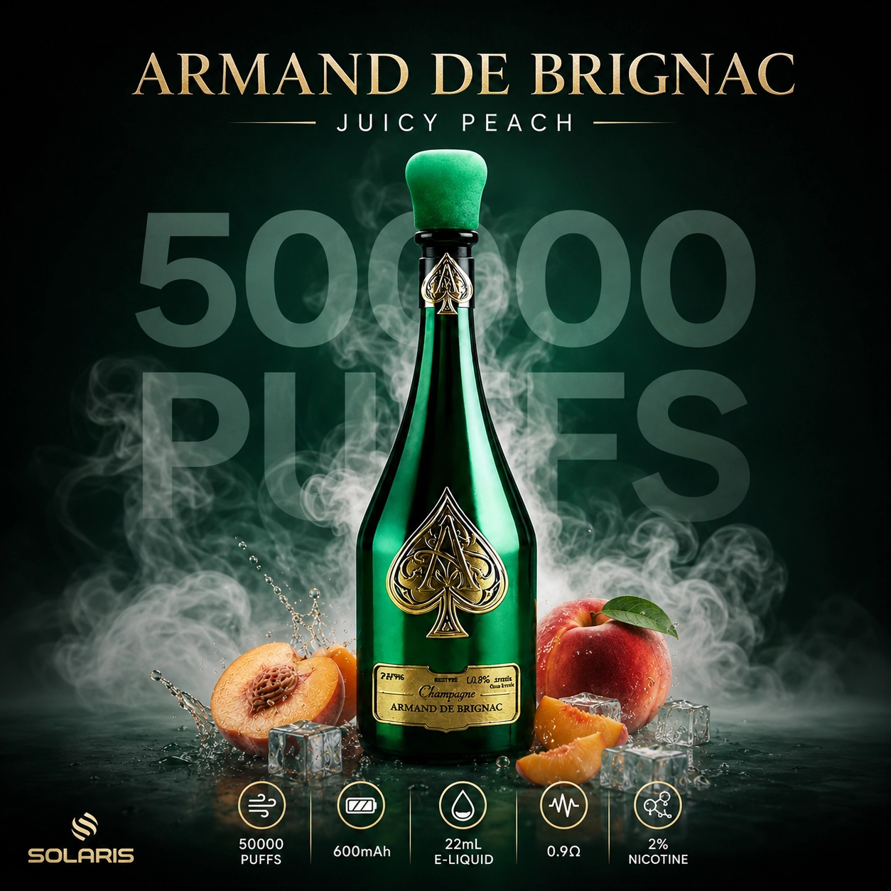 Solaris Champagne 50000 Puffs Vape – Luxury 50K Disposable Vape