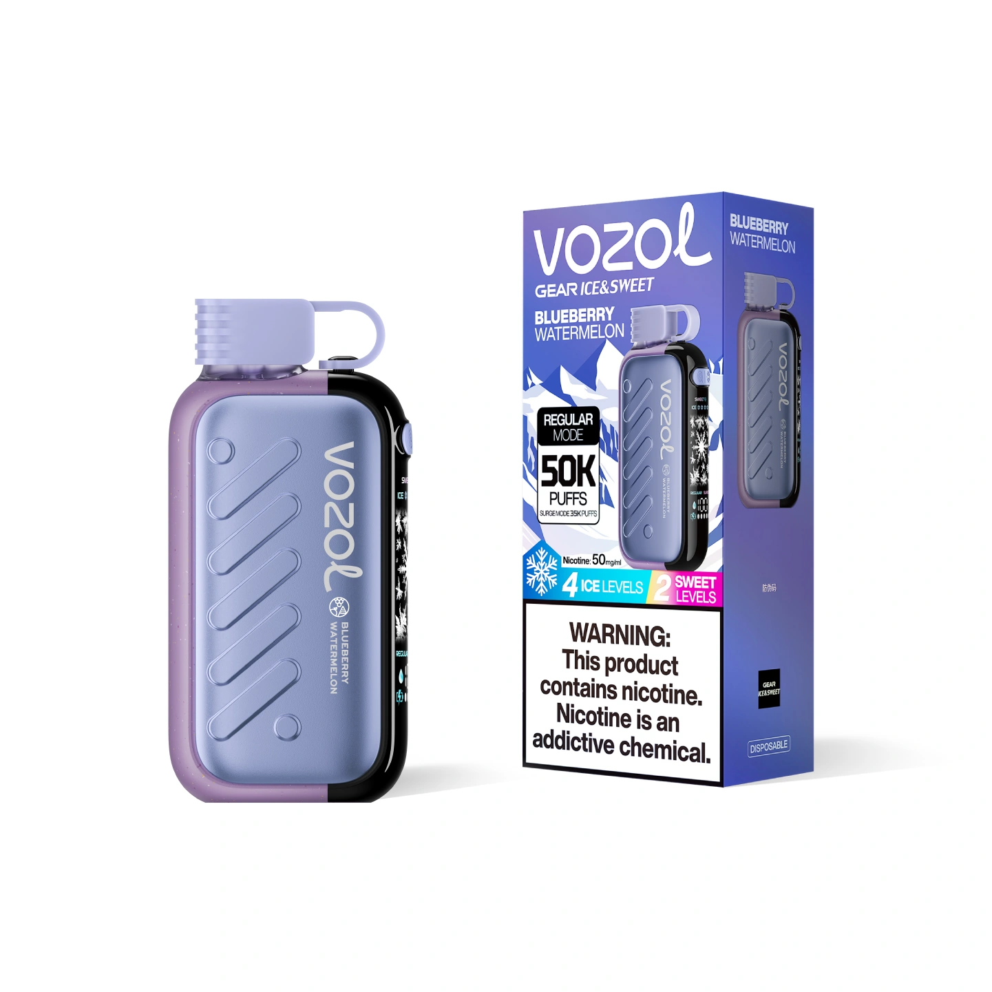 Vozol Gear Ice Sweet 50K disposable vape gallery image 02 showing the product device design