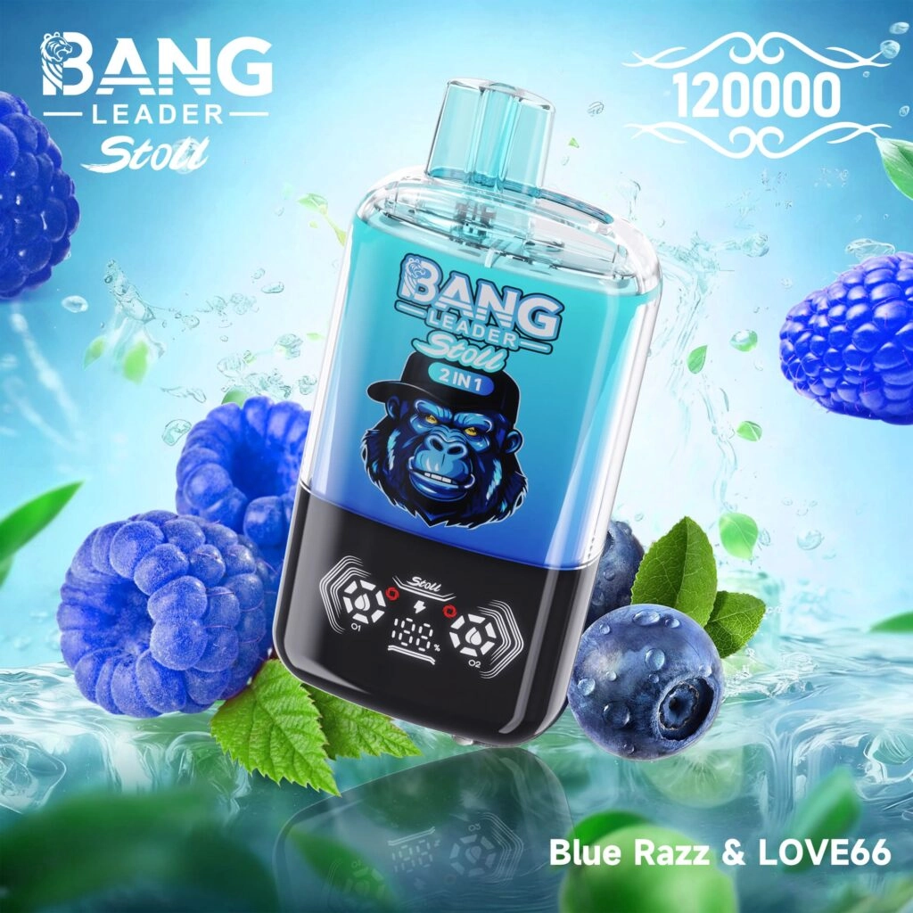 Bang Leader Stoll 120K Dual Flavor Disposable Vape – Strawberry Cherry and Kiwi Passion Fruit Guava, 120000 Puffs
