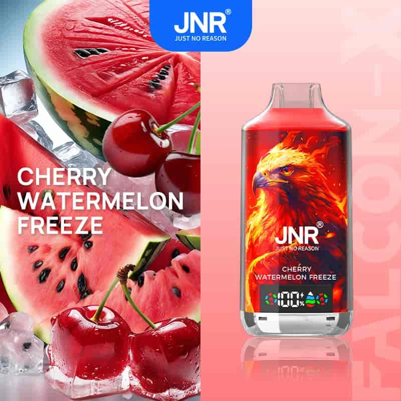 JNR Falcon-X 18K disposable vape in Vape Falon Puffs Sleek Vape Falon Puffs Cherry flavor, showing the device design and product presentation