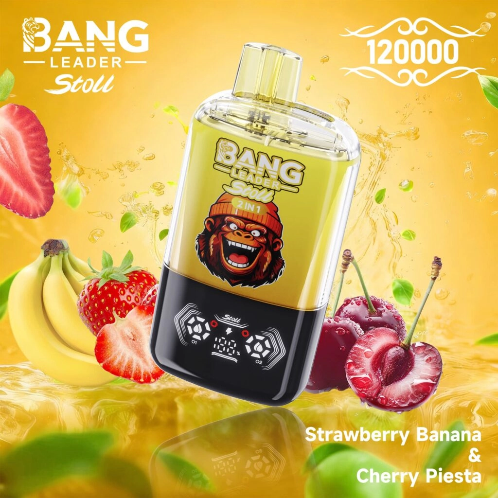 Bang Leader Stoll 120K 2-in-1 Disposable Vape – Watermelon Bubble Gum and Mixed Fruit, 120K Puffs