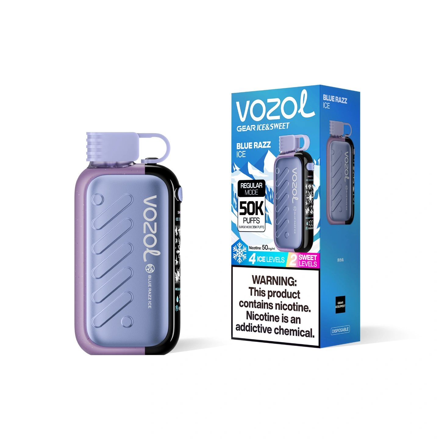 Vozol Gear Ice Sweet 50K disposable vape gallery image 04 showing the product device design