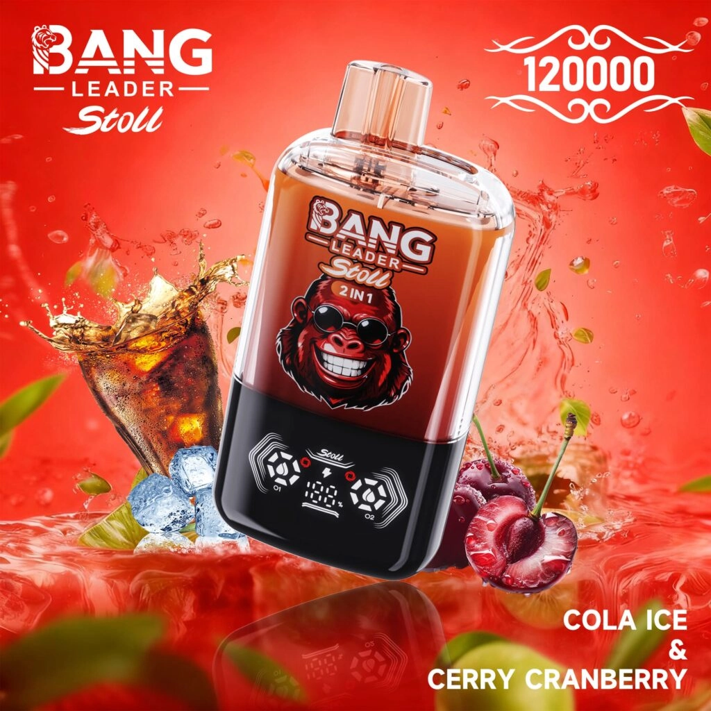 Bang Leader Stoll 120K Dual Flavor Vape – Blueberry Ice and Raspberry Lemon, 120000 Puffs Disposable Vape