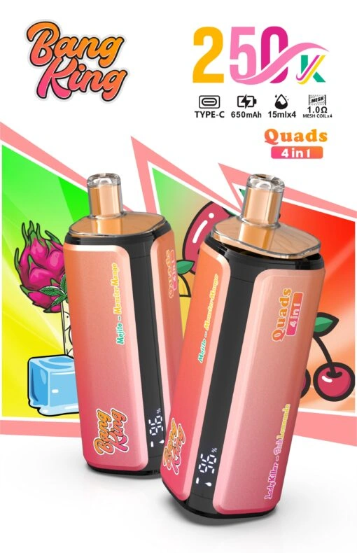 Bang King 250K 4-in-1 disposable vape gallery image 09 showing the product device design