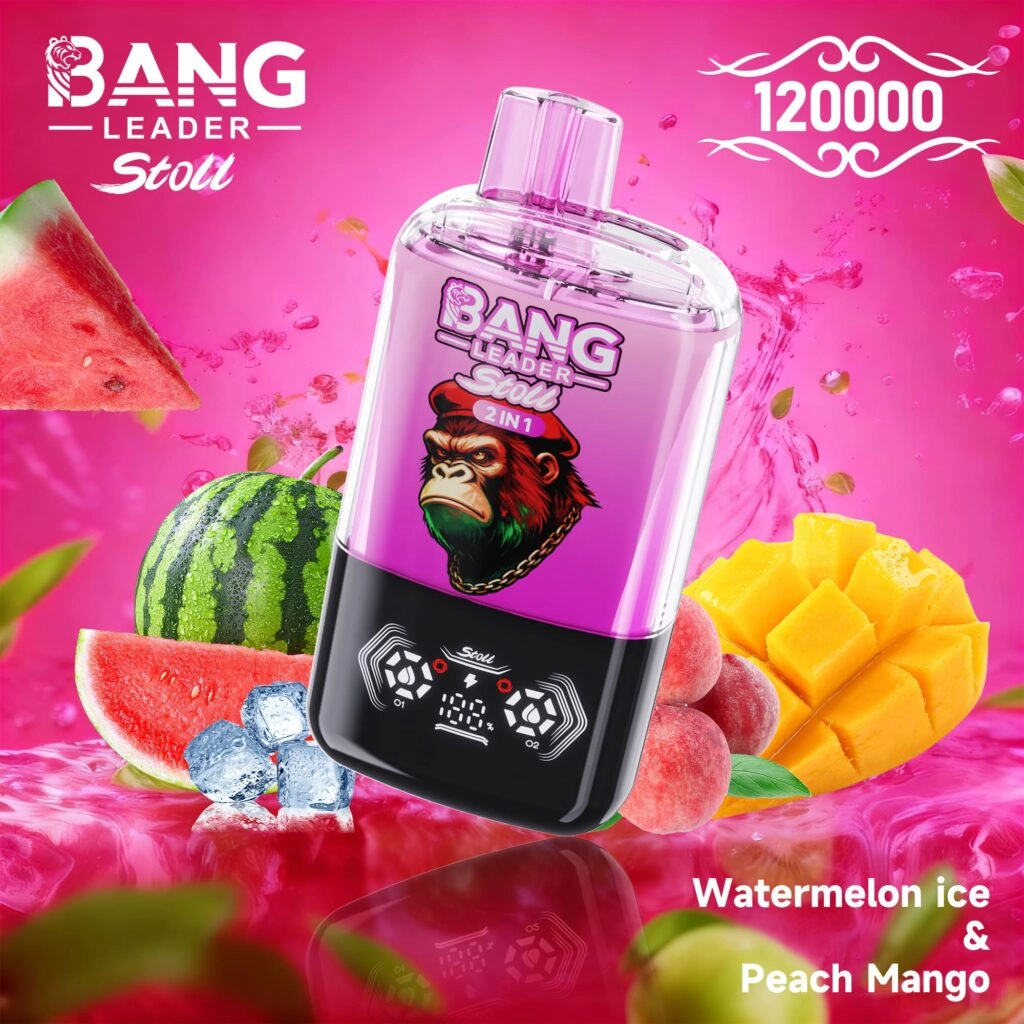 Bang Leader Stoll 120K Double Flavor Vape – Cola Ice and Cherry Cranberry, Rechargeable Disposable Vape