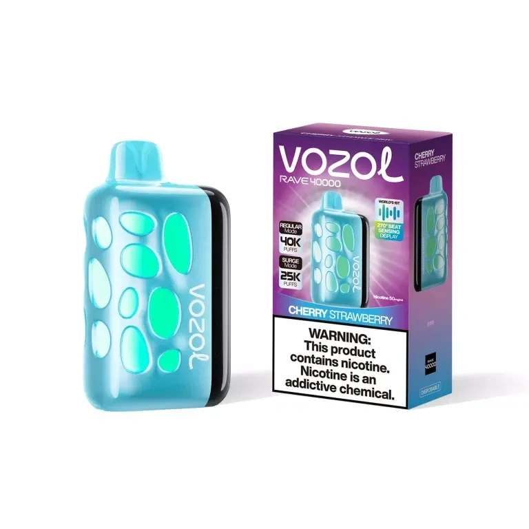 Vozol Rave 40K disposable vape gallery view 11 showing the rechargeable device and matching package