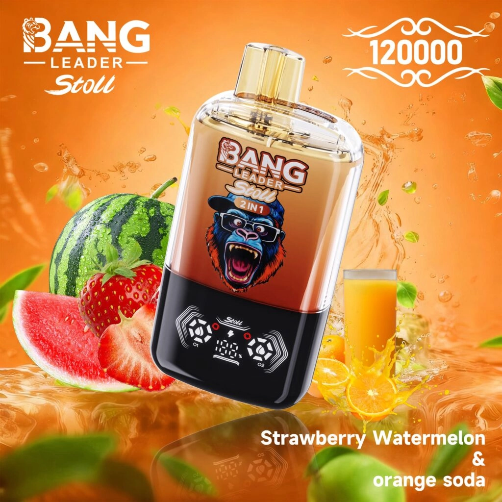 Bang Leader Stoll 120K Double Flavor Disposable Vape – Watermelon Ice and Strawberry Mamba, Type-C Rechargeable