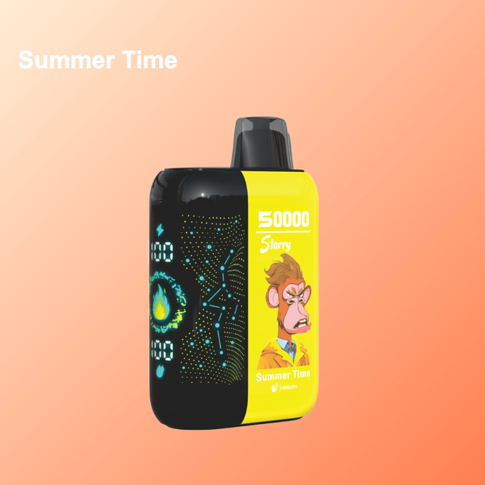Bang Blaze 50K disposable vape in Summer Time flavor design with matching product artwork for the vape device.