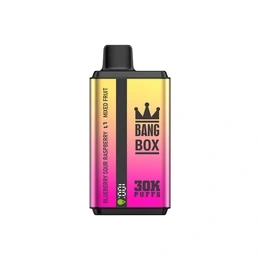 Bang Box 30K 2-in-1 disposable vape product image with branded device and matching retail packaging