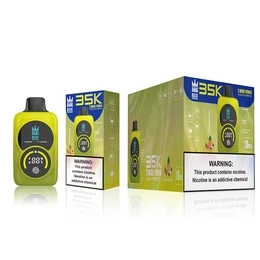 Bang Box 35K disposable vape product presentation with a colorful branded device and package artwork