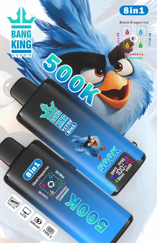 Bang King 500K 8-in-1 8-in-1 flavor vape device in a product gallery presentation