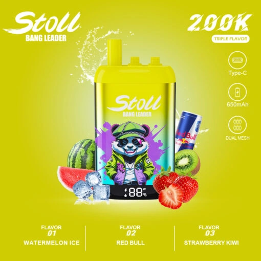 Bang Leader Stoll 200K 200000-puff disposable vape in a colorful gallery image