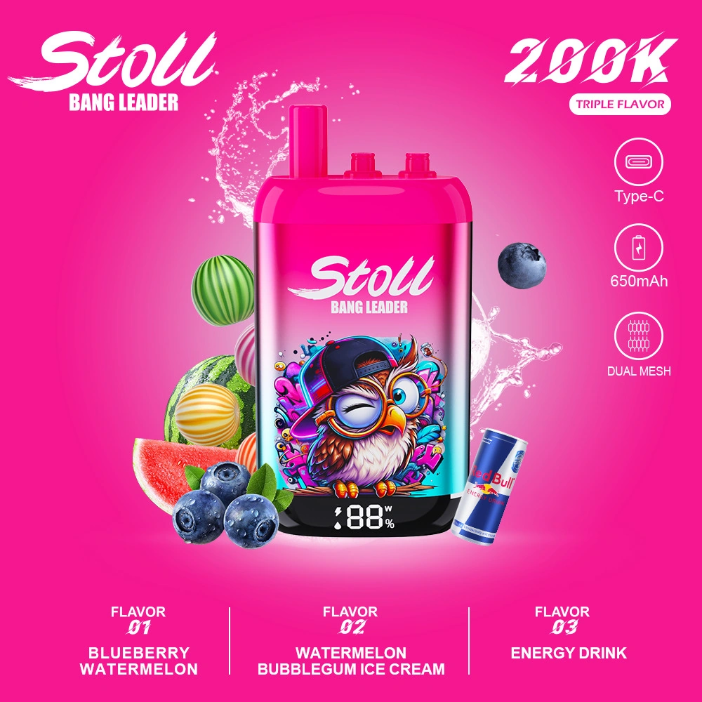 Bang Leader Stoll 200K 3-in-1 vape device with matching branded retail packaging