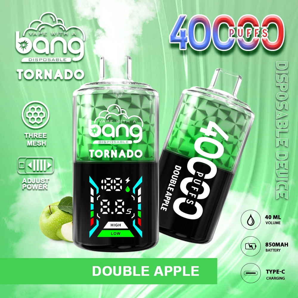 Bang Tornado 40000 01 tornado 40000 10 vape flavor design with device artwork and matching product packaging.