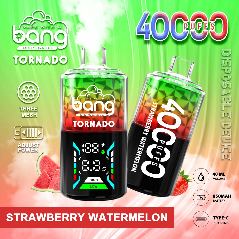 Bang Tornado 40000 02 tornado 40000 3 vape flavor design with device artwork and matching product packaging.