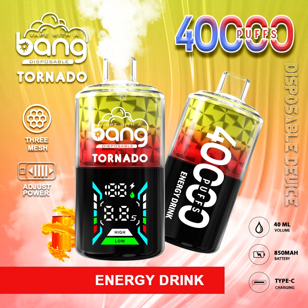 Bang Tornado 40000 03 tornado 40000 4 vape flavor design with device artwork and matching product packaging.