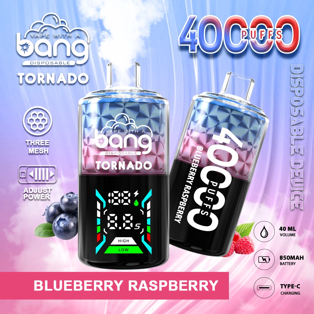 Bang Tornado 40000 06 tornado 40000 7 vape flavor design with device artwork and matching product packaging.
