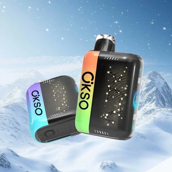 OKSO Pulse X 25K 25000-puff disposable vape device with curved display and branded retail packaging