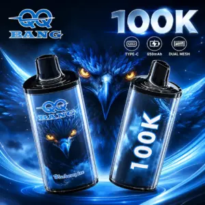QQ Bang 100K Puffs Vape hero presentation showing the featured device design and display in the official product artwork.
