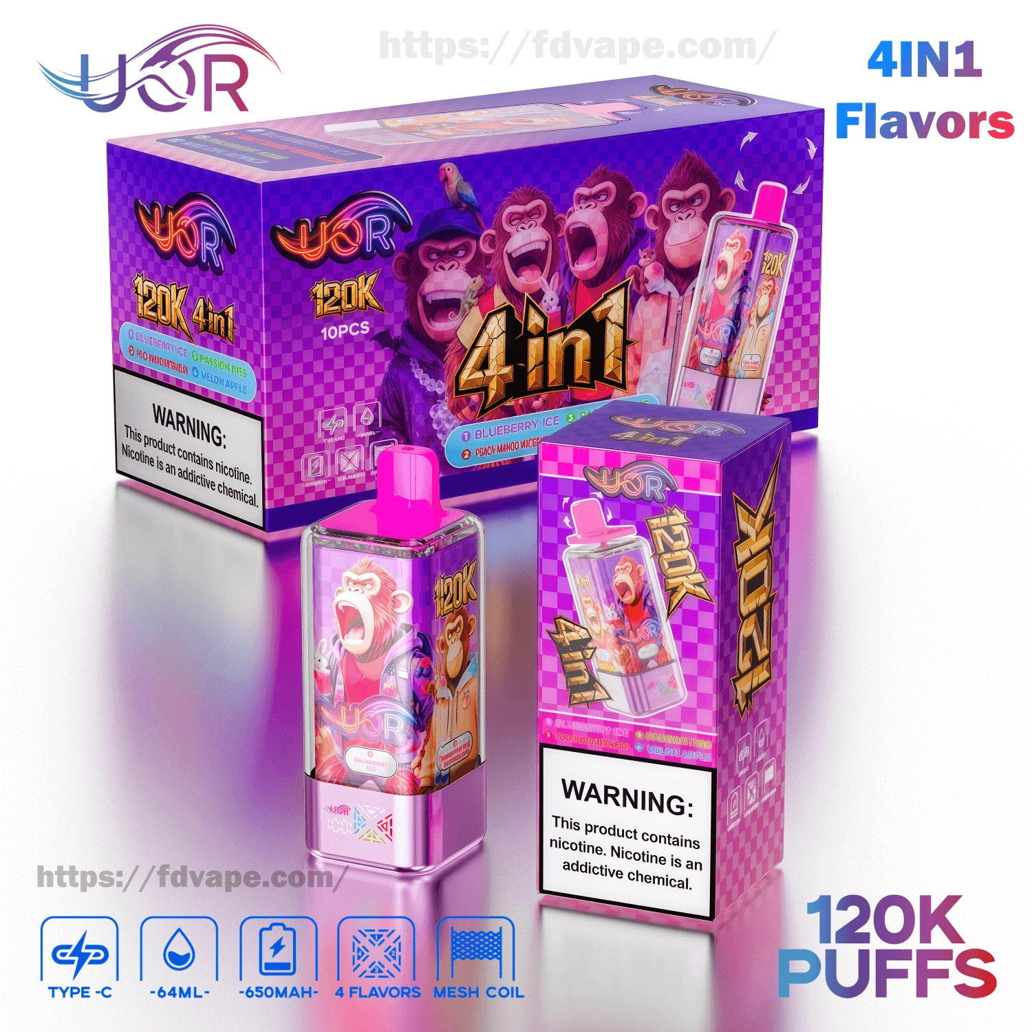 UOR 120000 Puffs 4-in-1 gallery view 08 with a clear branded device presentation, exterior styling and catalog-ready product view.