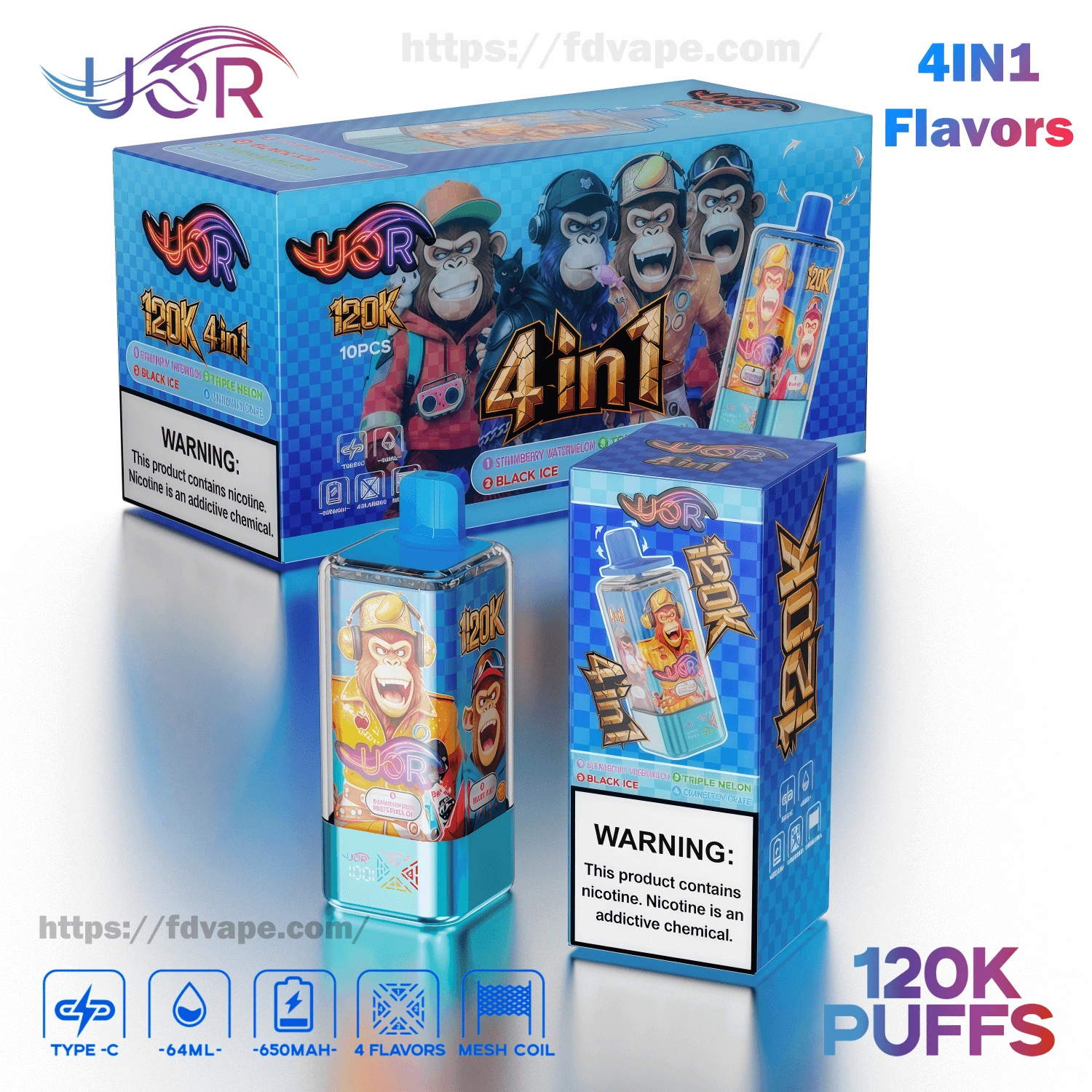 UOR 120000 Puffs 4-in-1 gallery view 13 with a clear branded device presentation, exterior styling and catalog-ready product view.