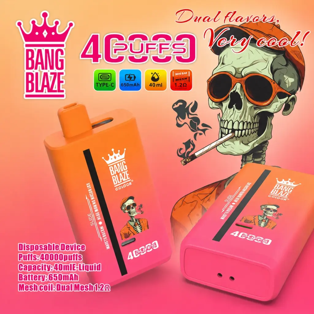 DOUBLE BURN ダブルバーン 180カプセル Bang Blaze 40K Disposable Vape – 40000 Puffs 2-in-1 Double Flavor