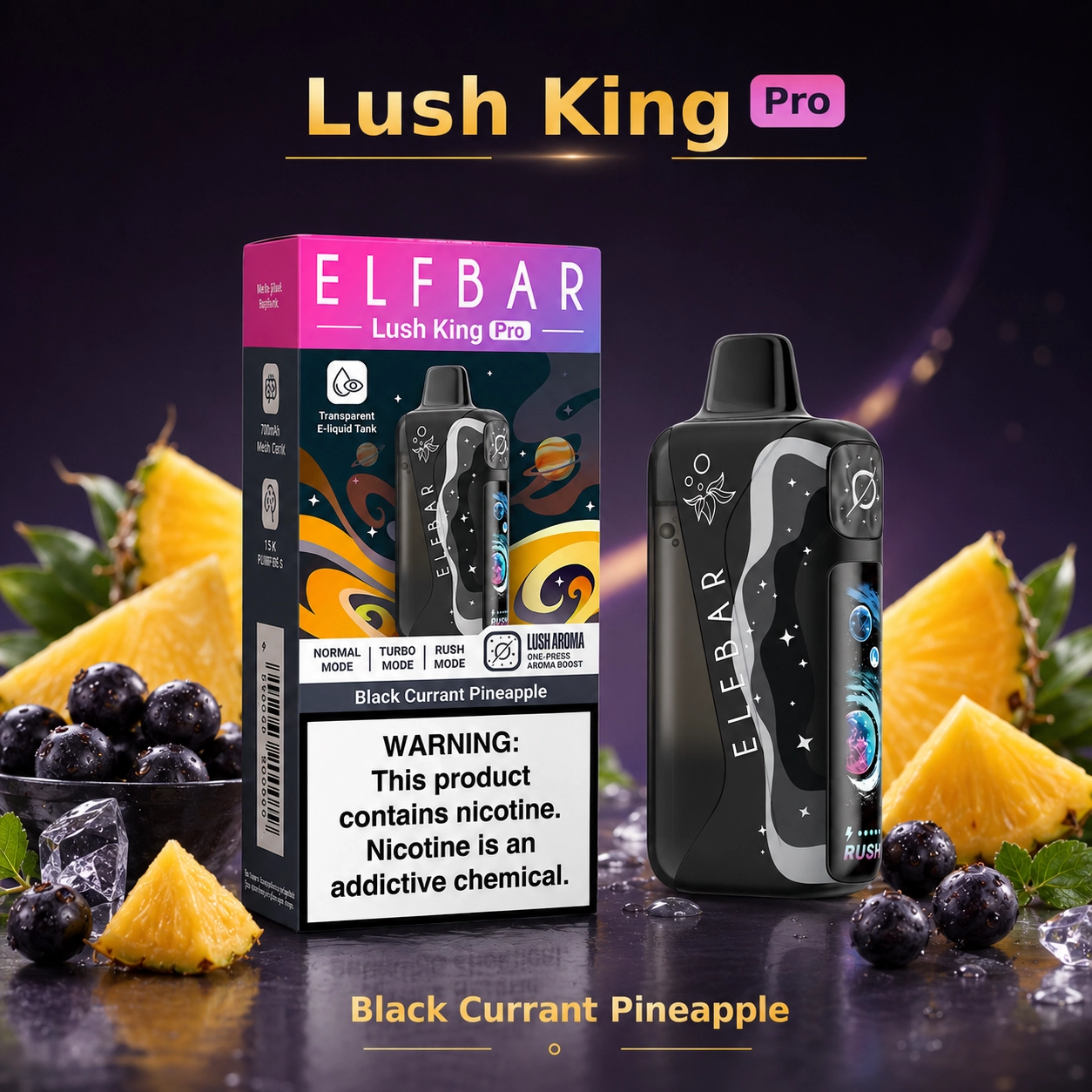 Elf Bar Lush King Pro 40K Disposable Vape – 40000 Puffs Smart Screen - 图片 8