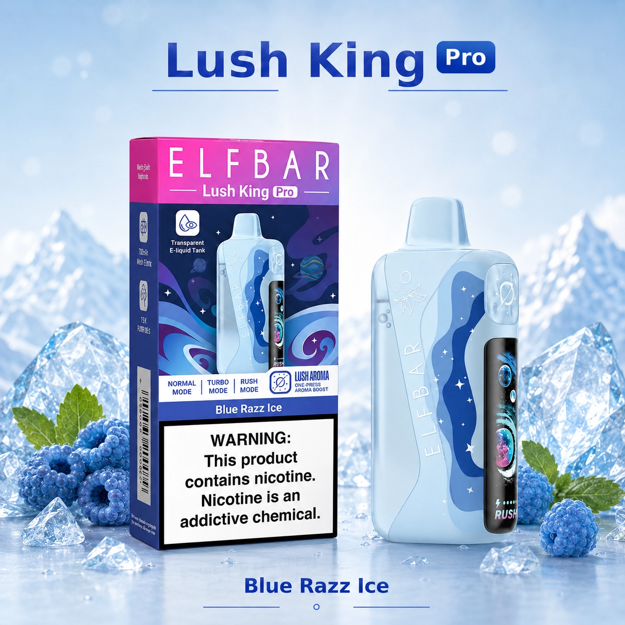 Elf Bar Lush King Pro 40K Disposable Vape – 40000 Puffs Smart Screen - 图片 10