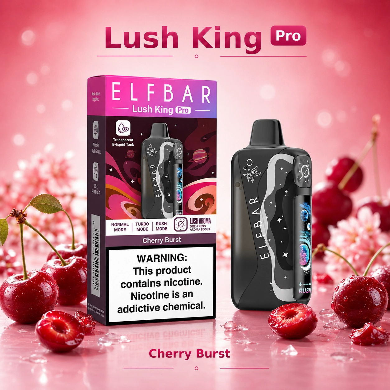 Elf Bar Lush King Pro 40K Disposable Vape – 40000 Puffs Smart Screen - 图片 3