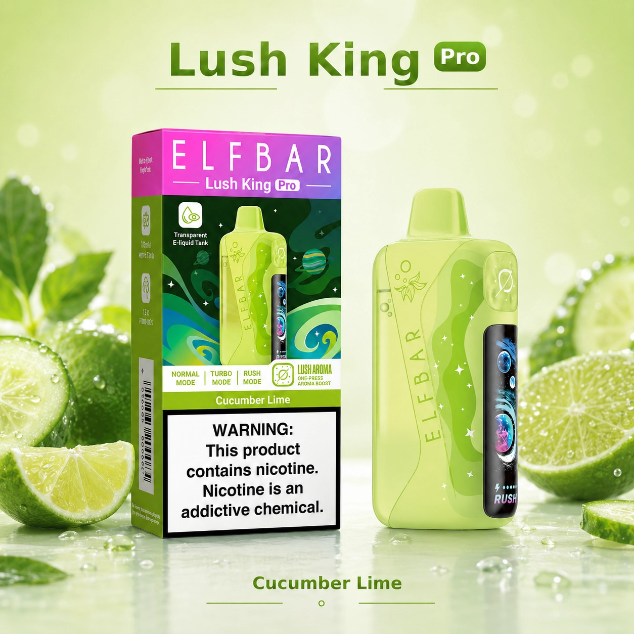 Elf Bar Lush King Pro 40K Disposable Vape – 40000 Puffs Smart Screen - 图片 11