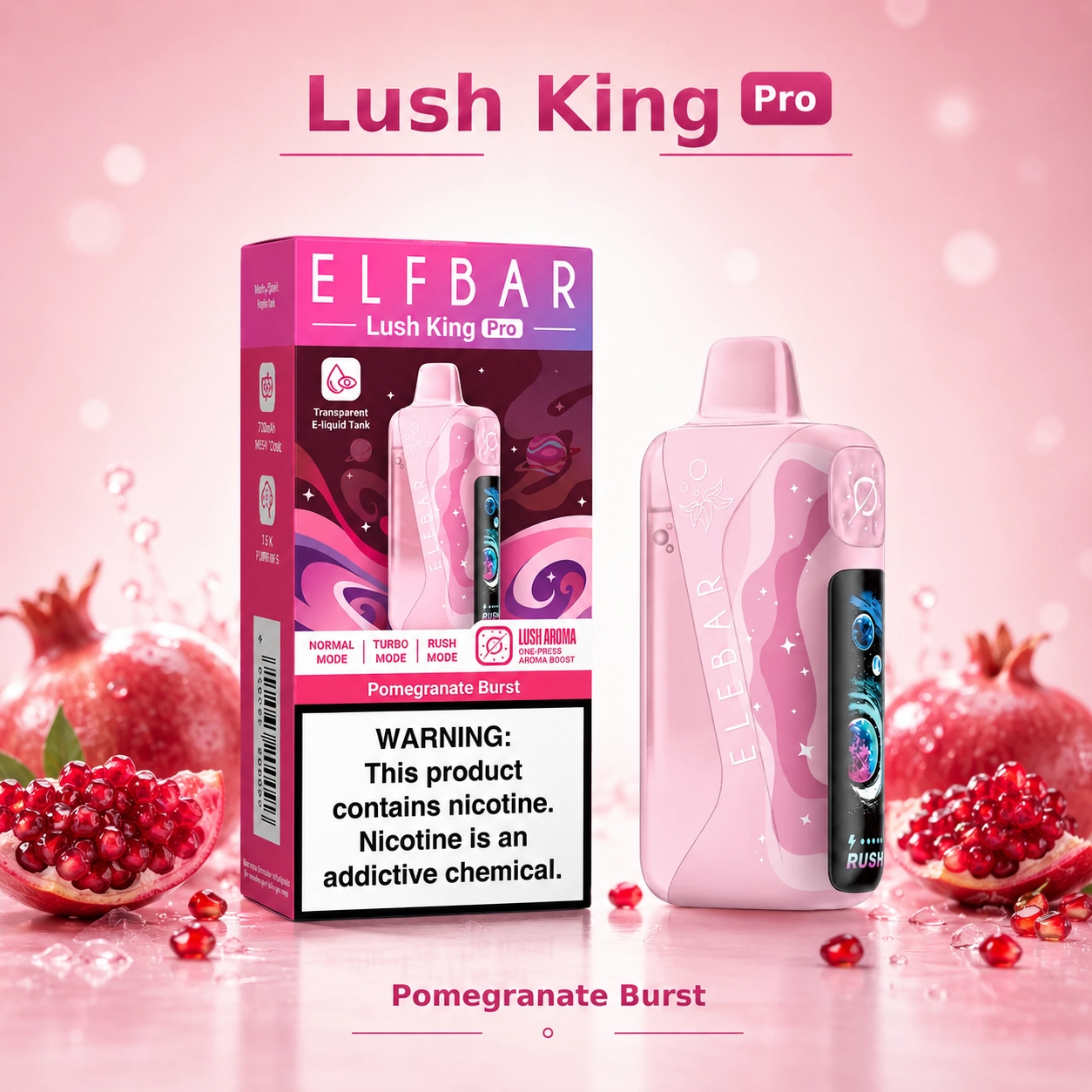 Elf Bar Lush King Pro 40K Disposable Vape – 40000 Puffs Smart Screen - 图片 9