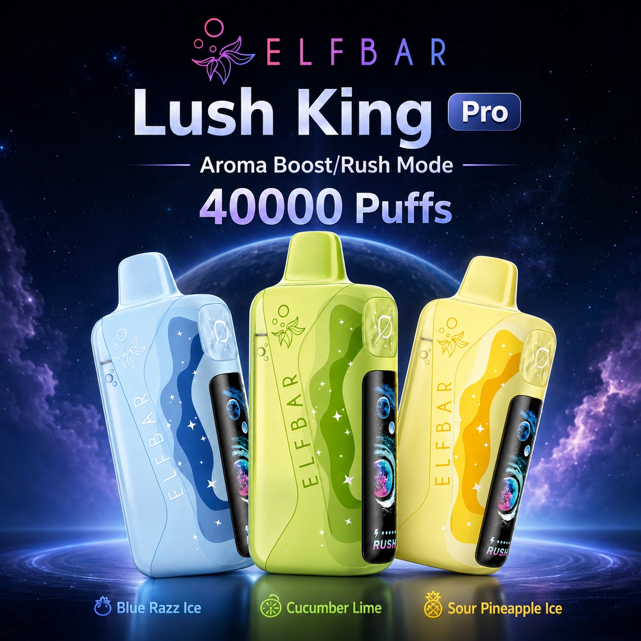 Elf Bar Lush King Pro 40K Disposable Vape – 40000 Puffs Smart Screen