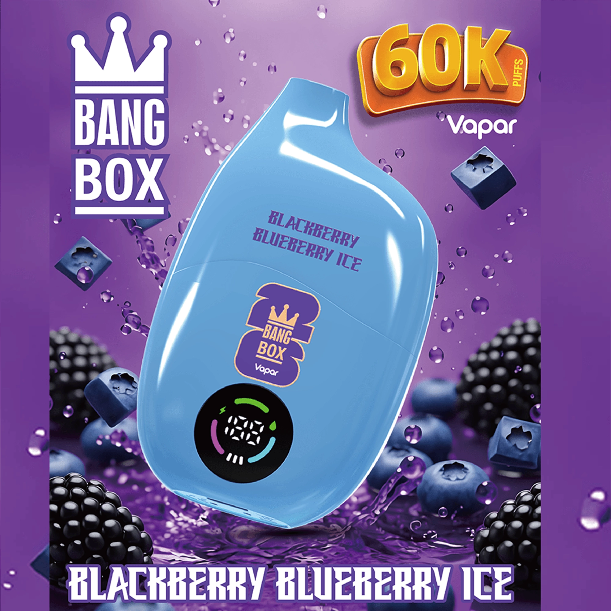 Bang Box 60K Puffs Disposable Vape device presentation with colorful package graphics and a clean composition for ecommerce product pages.