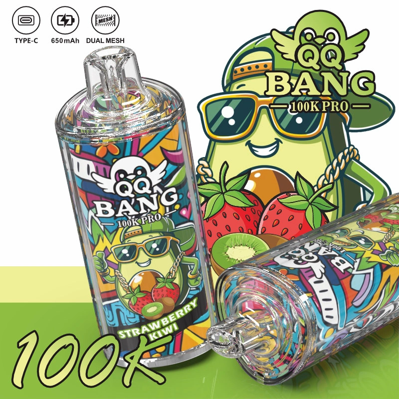 QQ Bang 100K Pro Puffs Disposable Vape product layout highlighting the device branding and high-puff model identity for catalog use.