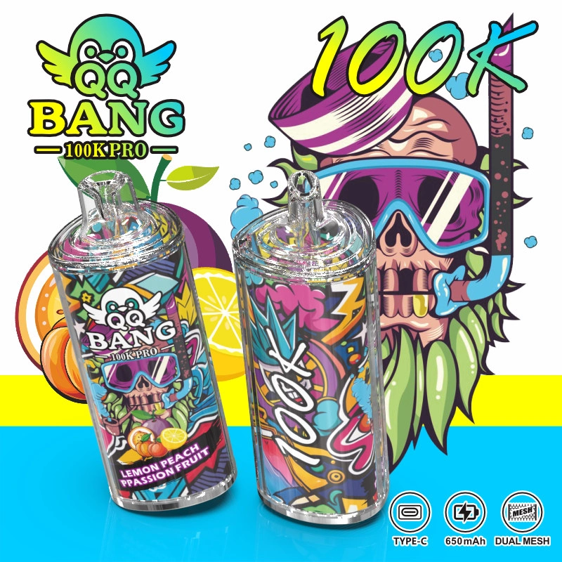 QQ Bang 100K Pro Puffs Disposable Vape supplier-gallery artwork presenting the device packaging and model branding in a catalog-ready layout.