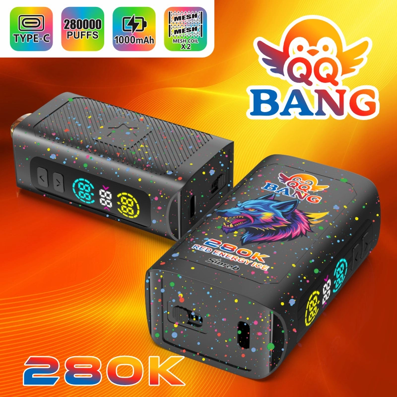 QQ Bang 280K Puffs Disposable Vape packaging shown in a branded product display for online store and wholesale product listings.