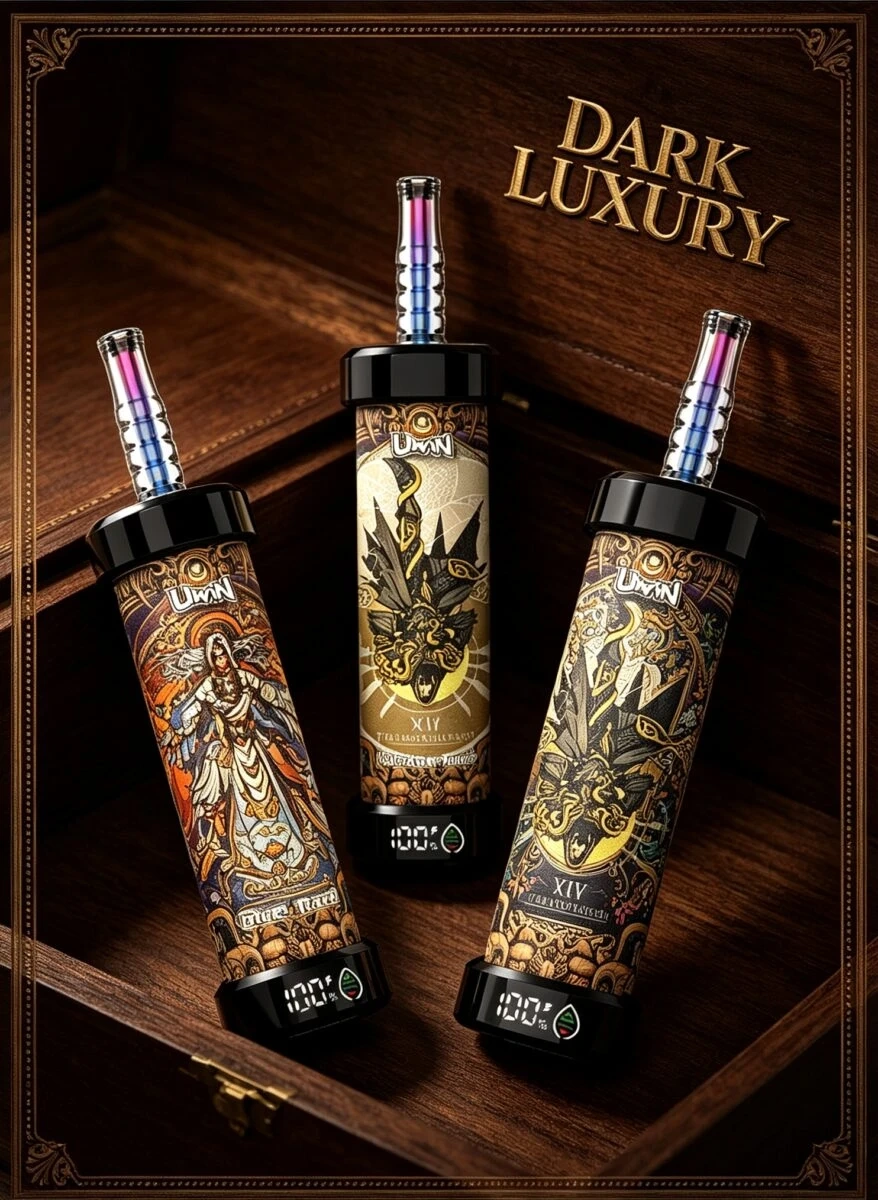 UWIN Shisha 100K Puffs Watermelon Strawberry Melon flavor device with watermelon and strawberry graphics