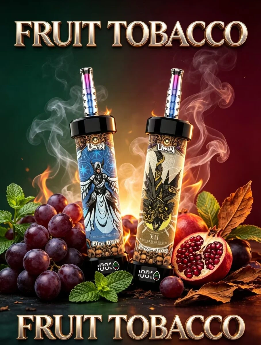 UWIN Shisha 100K Puffs Red Bull flavor device with red and blue beverage-inspired graphics