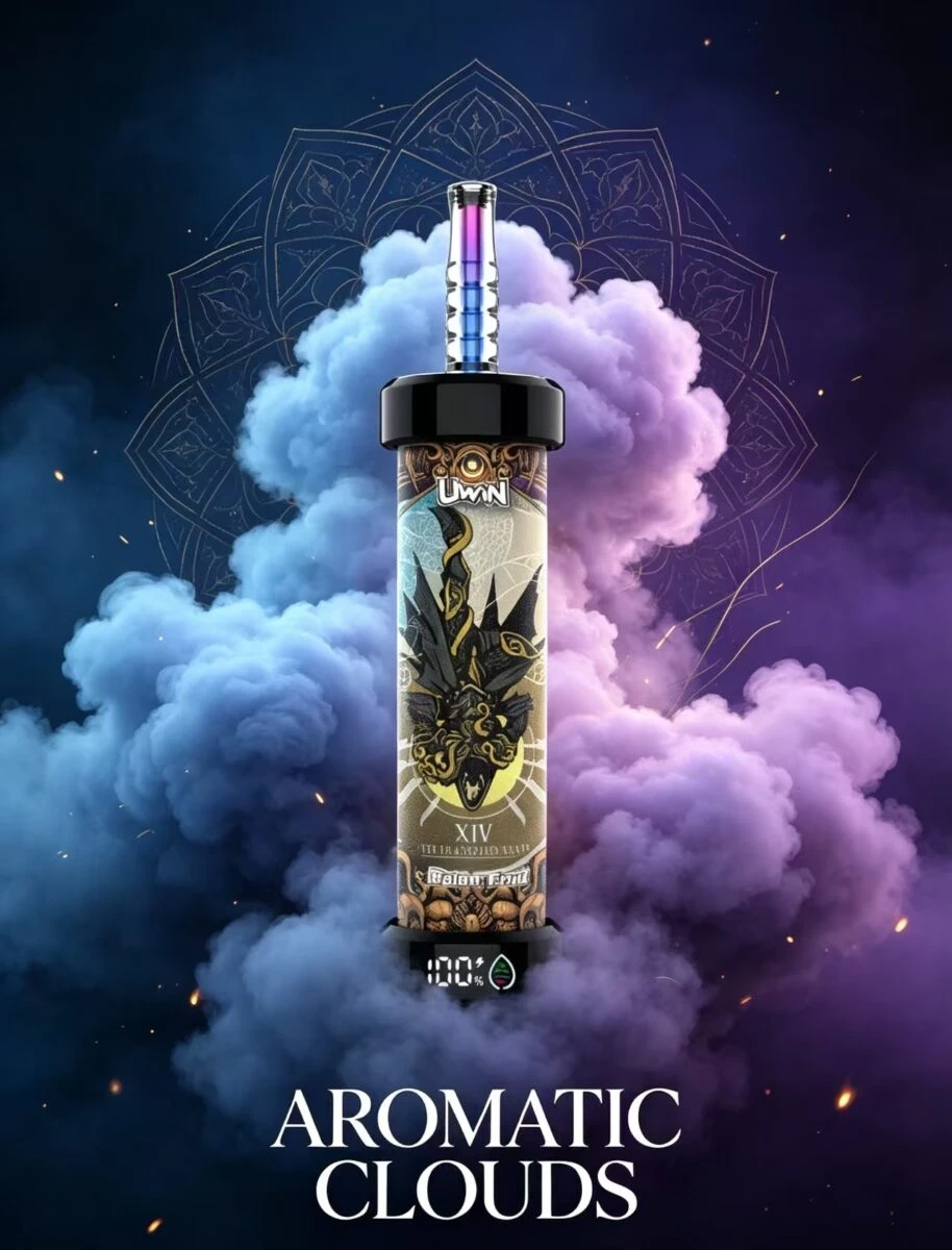UWIN Shisha 100K Puffs Double Apple flavor device with green apple graphics and product branding