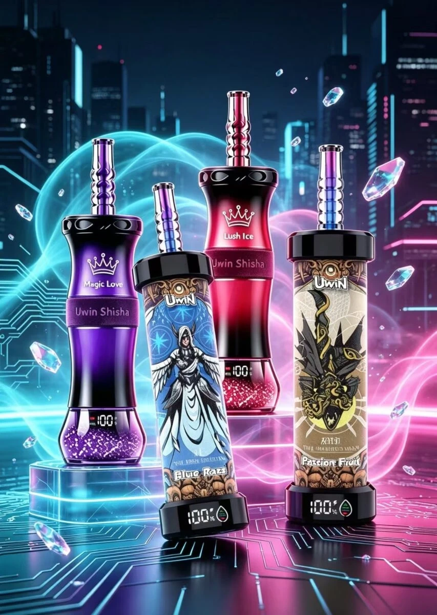 UWIN Shisha 100K Puffs Cool Mint flavor device with cool green mint-inspired graphics and branding