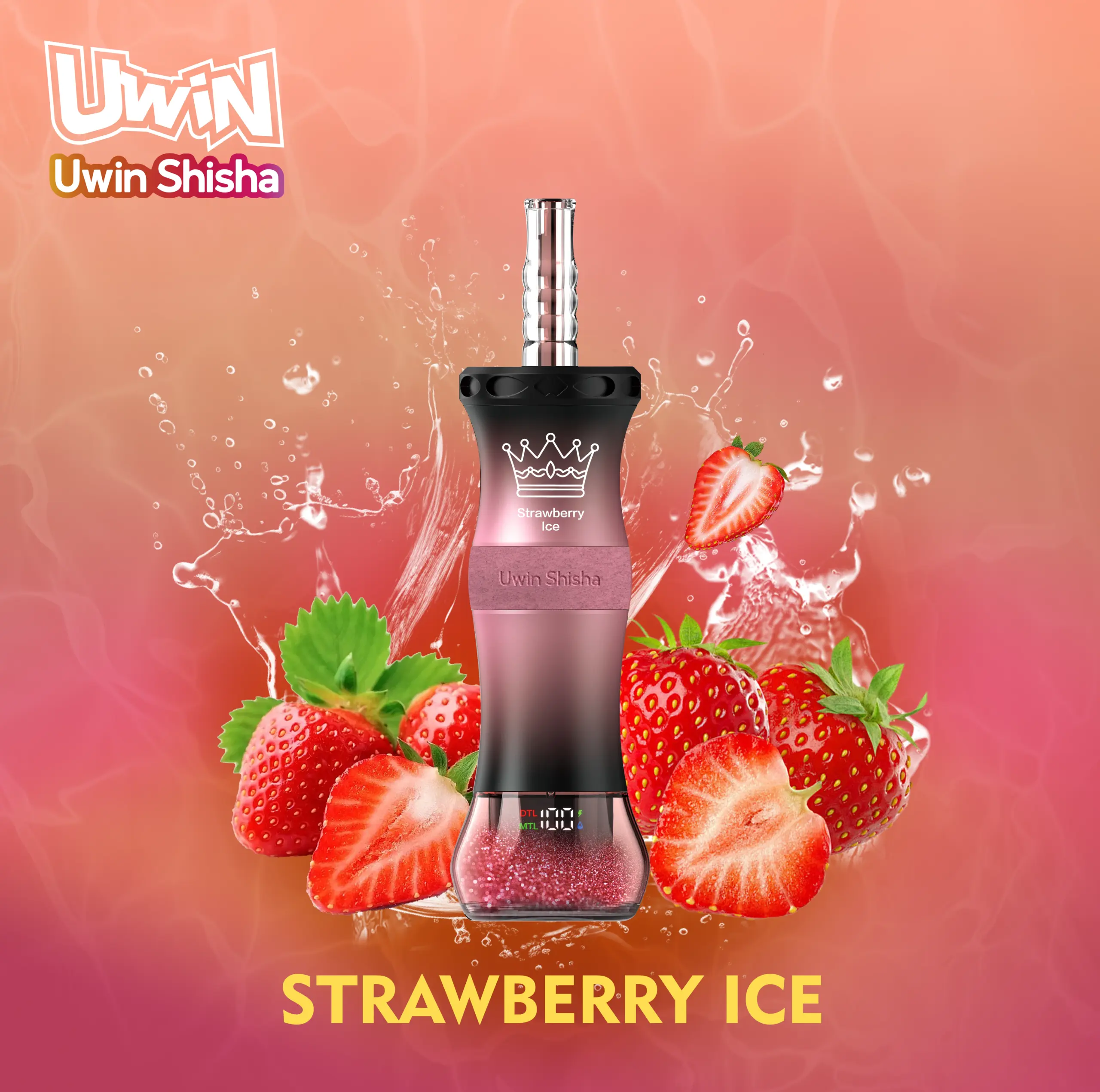 UWIN Shisha 300K Puffs Disposable Vape product presentation showing colorful variant packaging and the model branding in a clear layout.