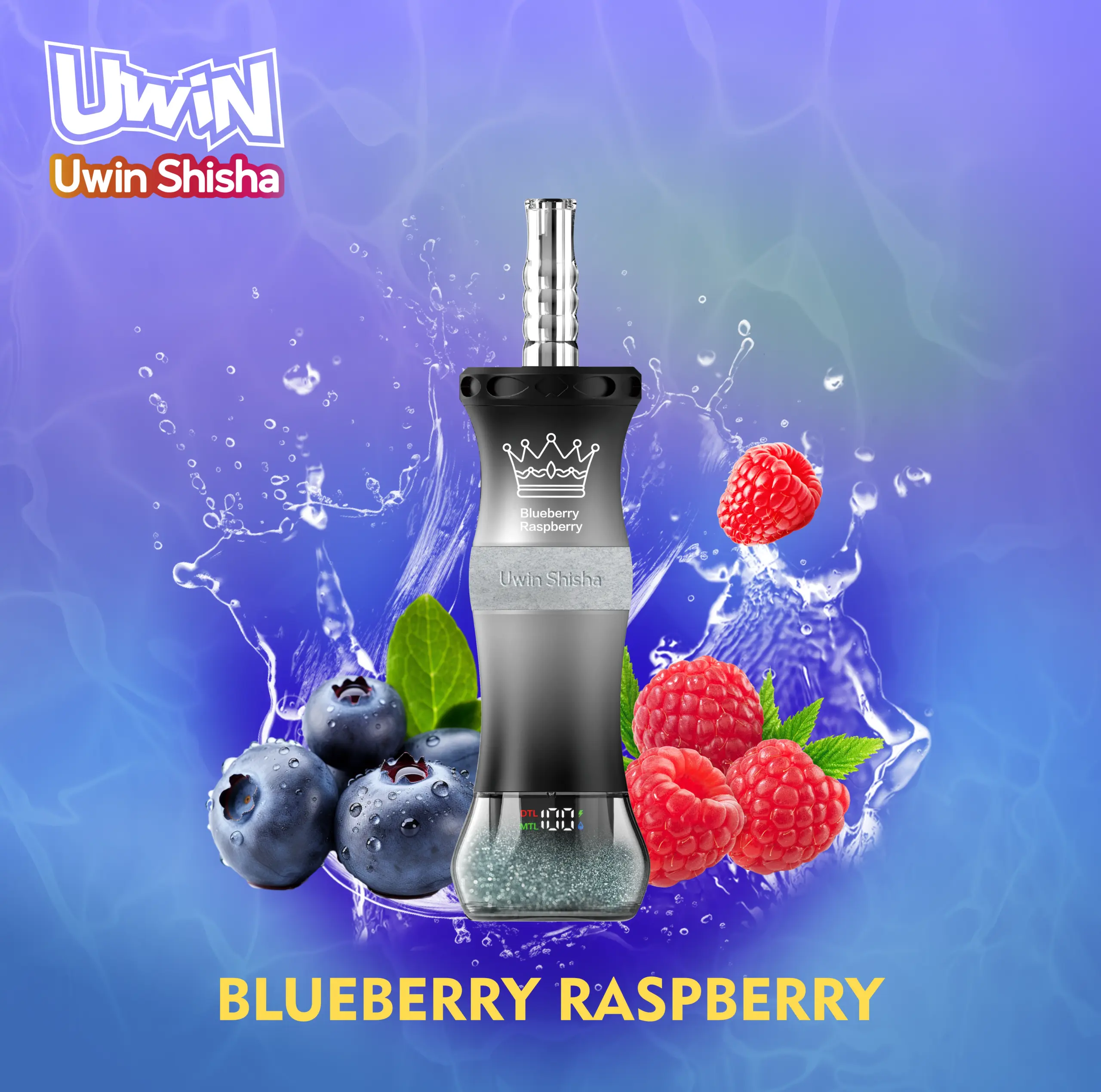 UWIN Shisha 300K Puffs Disposable Vape supplier-gallery product display showing the device design, package artwork, and high-puff model label.