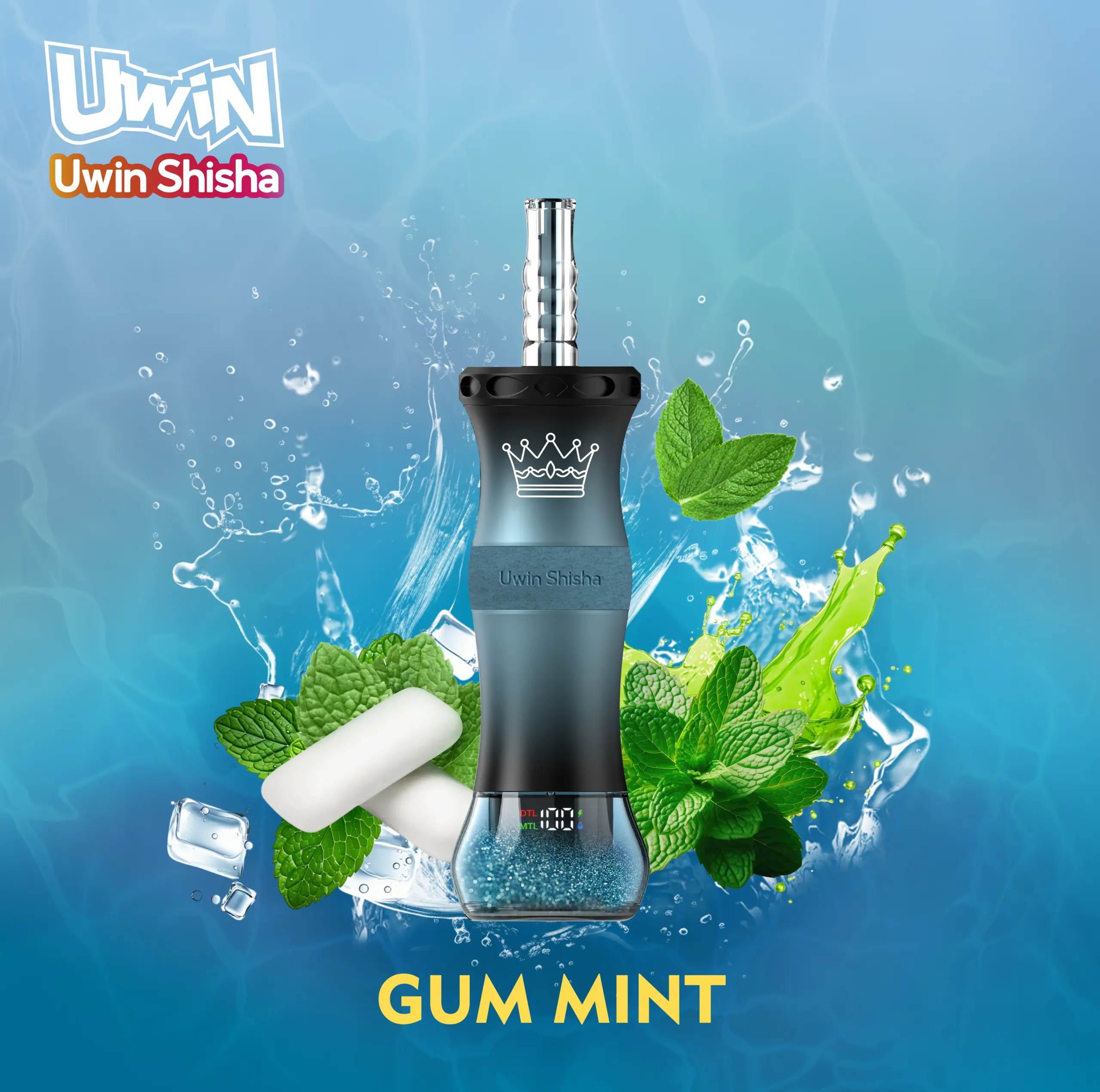 UWIN Shisha 300K Puffs Disposable Vape colorful device and packaging presentation prepared for retail product pages and wholesale inquiries.