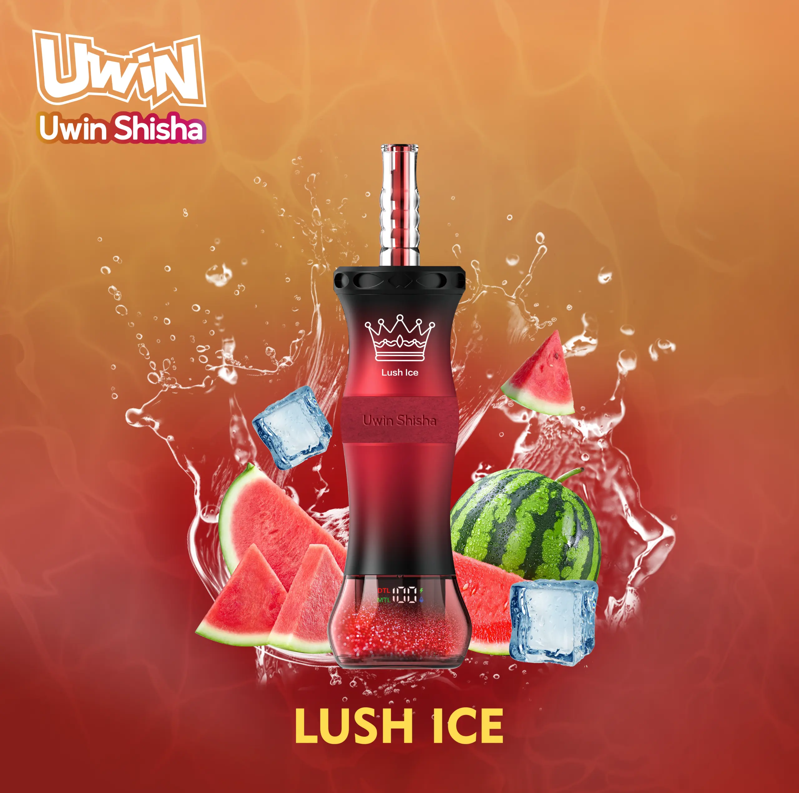 UWIN Shisha 300K Puffs Disposable Vape branded model lineup shown in a clean supplier presentation with colorful product packaging.